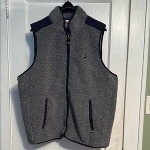 Men's Brooks Brother Gray Sherpa Fleece Vest